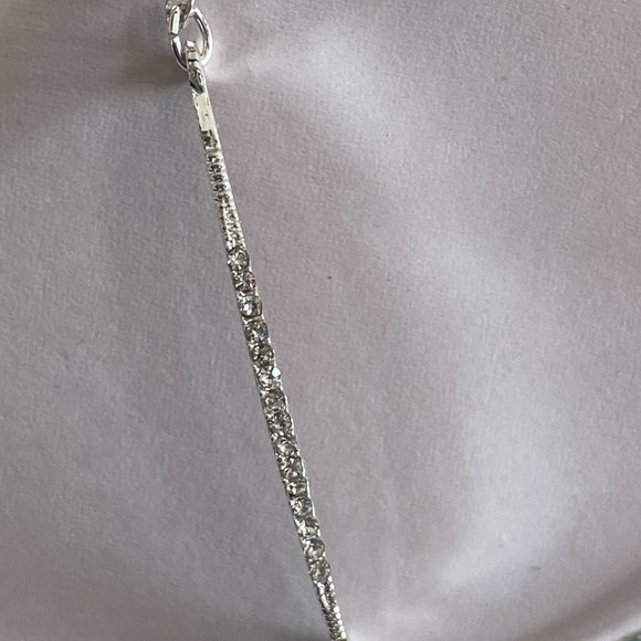 Lauren Conrad Silver w crystal bling bar bracelet - Picture 2 of 5